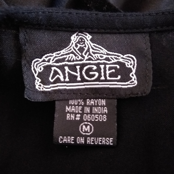 ANGIE black blouse Size Medium - Picture 4 of 5